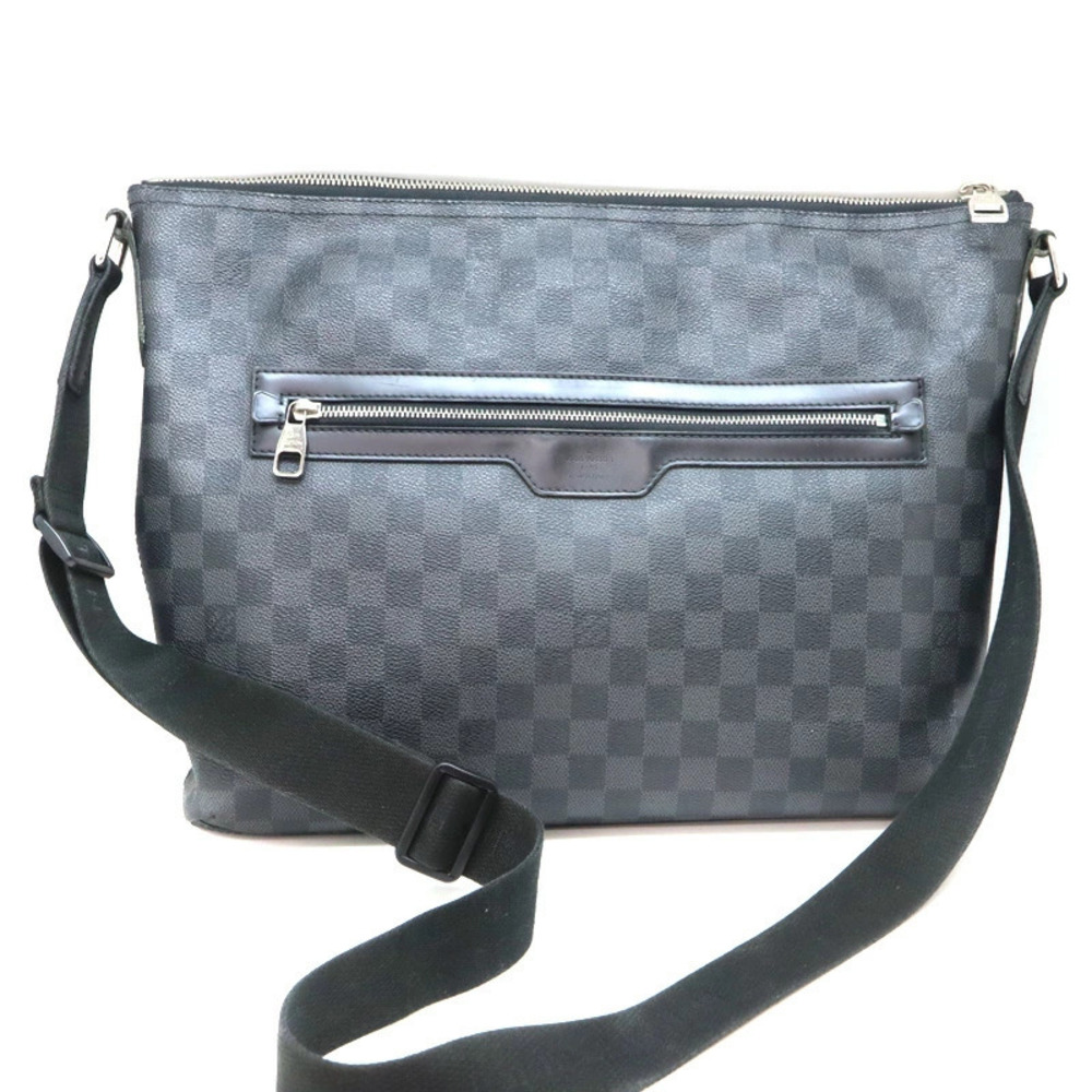 Louis Vuitton Mick Damier Graphite Black Shoulder Bag Black Gray